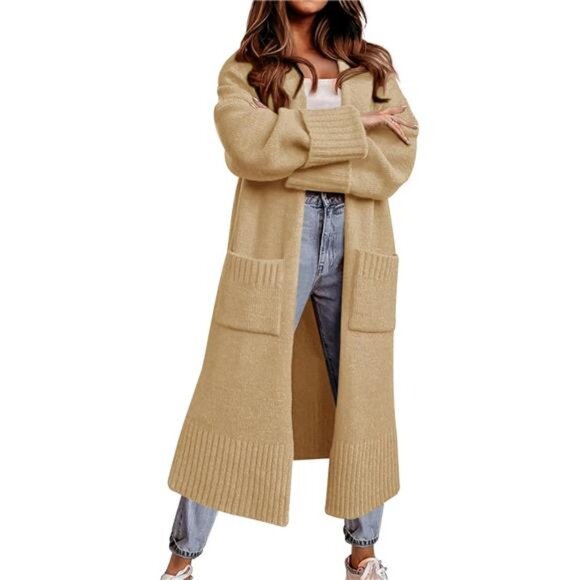 Cardigan Sweaters for Women Khaki - Picture 1 of 5